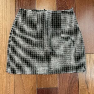 MANGO Houndstooth Mini Skirt